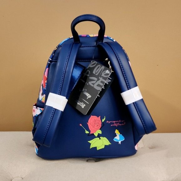 Loungefly Disney Alice In Wonderland Golden Afternoon Wild Flower Backpack NEW - Picture 6 of 13